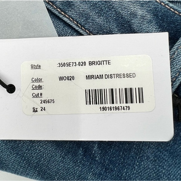 NWT Paige Brigitte Miriam Distressed Boyfriend Denim Jeans Size 24 Women's - Picture 6 of 8